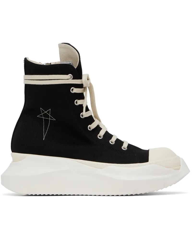 DRKSHDW by Rick Owens Black Hollywood Jumbo Laces Abstract Sneakers 9811