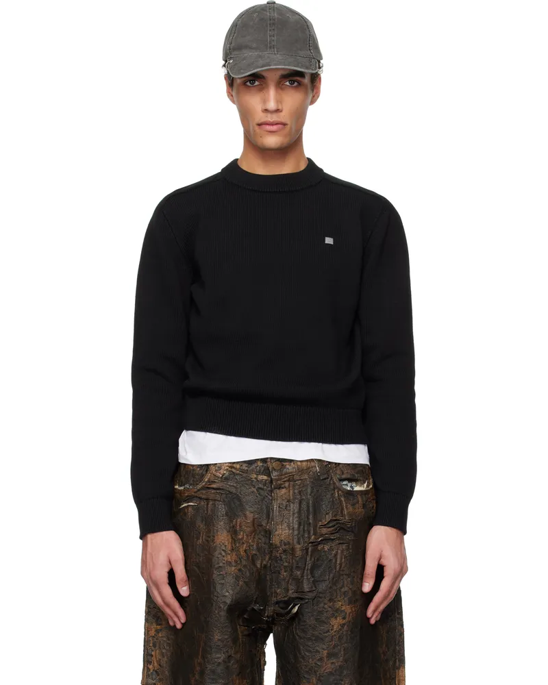 Acne Studios Black Organic Cotton Sweater 900