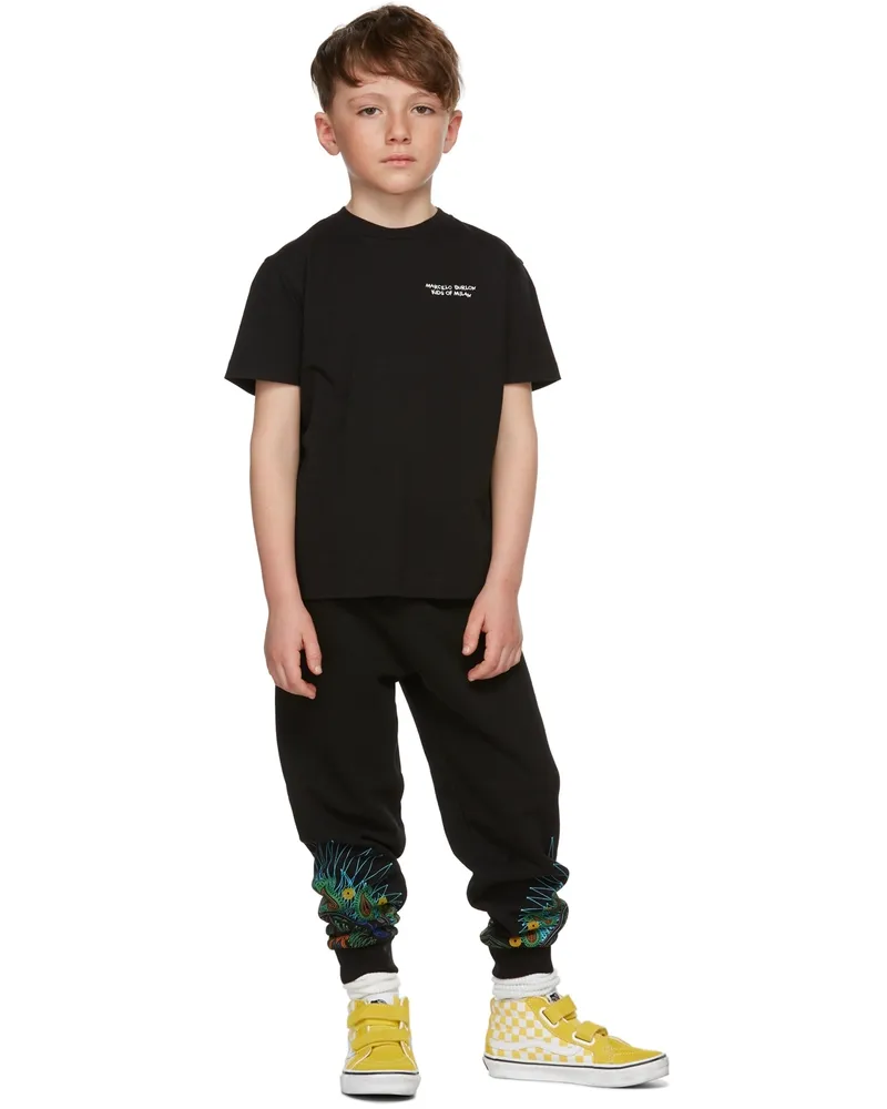 Marcelo Burlon | County of Milan Kids Black Logo T-Shirt Black