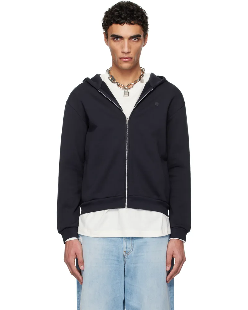 Acne Studios Navy Zipper Hoodie 885