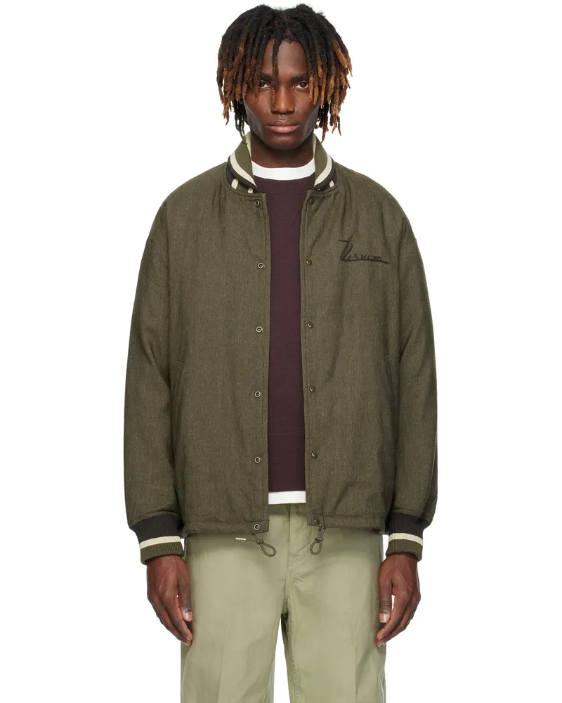 Visvim Khaki Hobbs Wool Down Bomber Jacket Olive