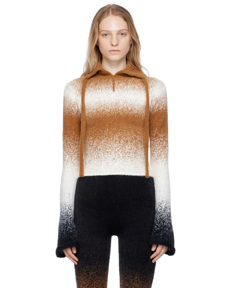 OTTOLINGER White & Brown Gradient Sweater White