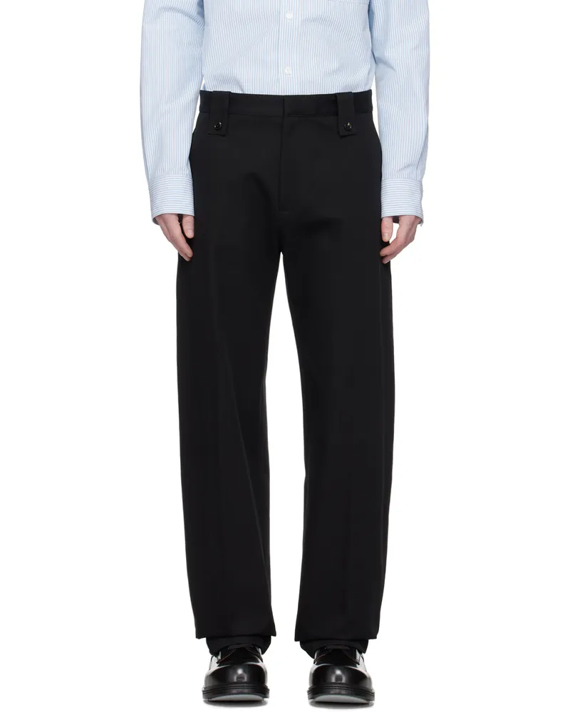Bottega Veneta Black Three-Pocket Trousers 1000-black