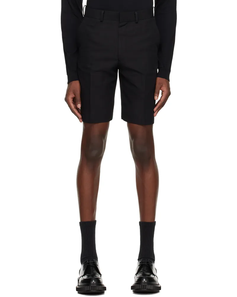 AURALEE Black Hard Twist Finx Shorts Black
