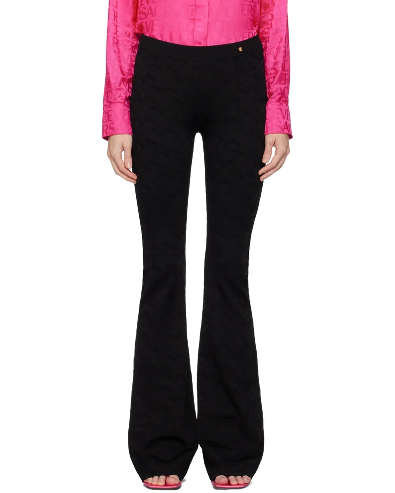 Versace Black La Greca Trousers 1b000