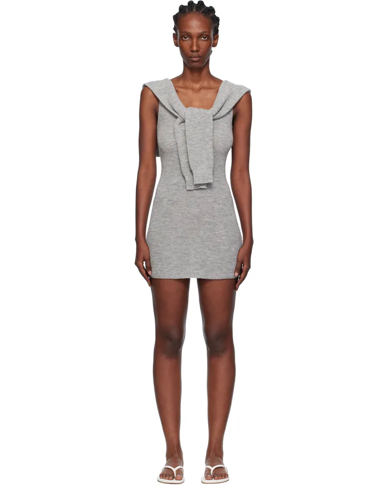 Aya Muse Gray Vao Minidress Gray
