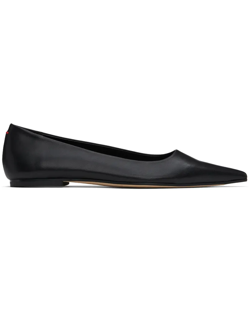 aeyde Black Cassy Ballerina Flats Black