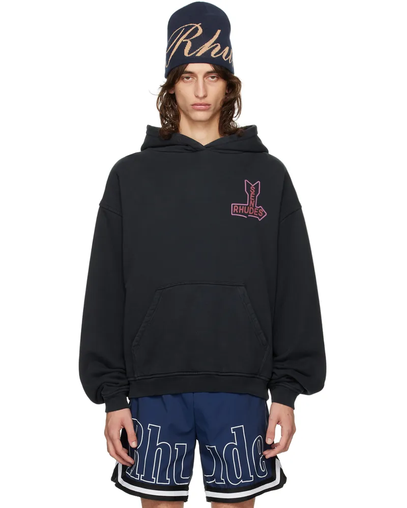 RHUDE Black 'Send Rhudes' Hoodie Vtg