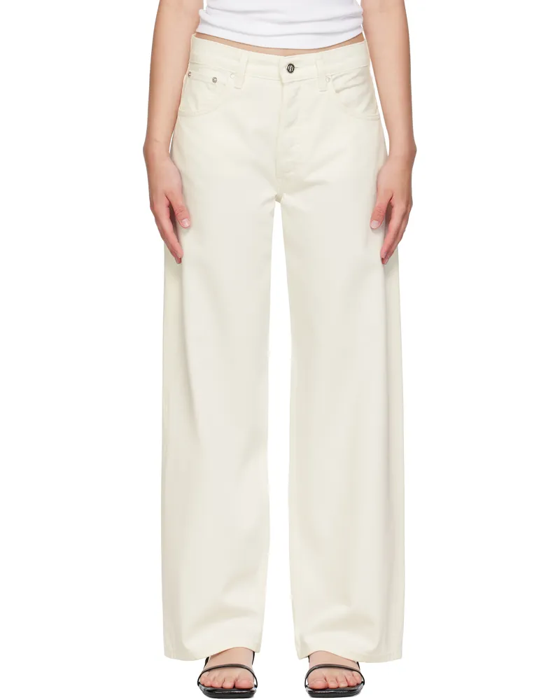 Anine Bing Off-White Manon Jeans Ecru