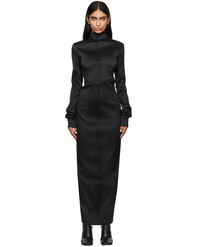 Acne Studios Black Draped Maxi Dress 900