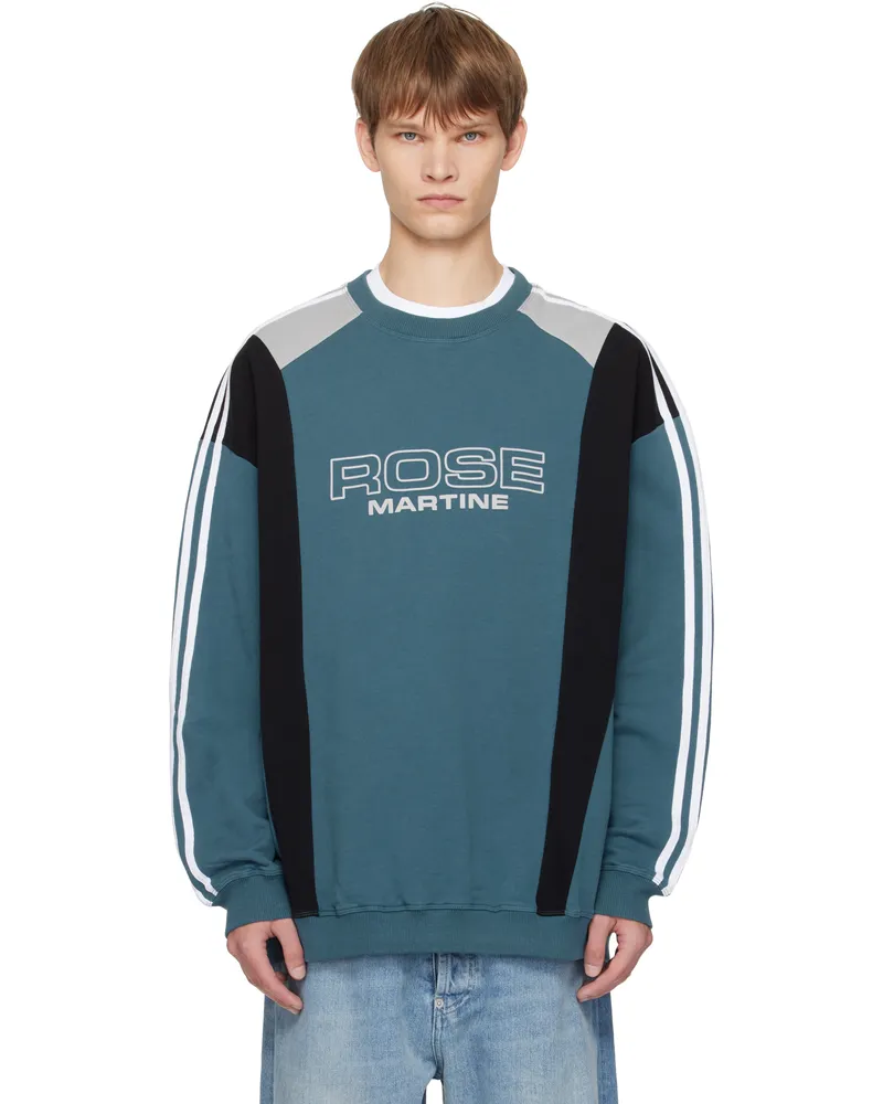 Martine Rose Blue Panelled Sweatshirt Blue