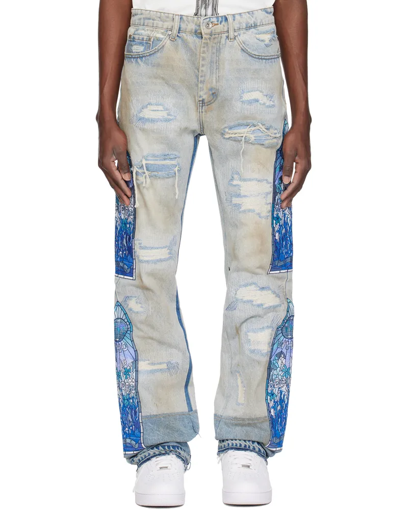 WHO DECIDES WAR Blue Winter Mechanic Jeans Sky