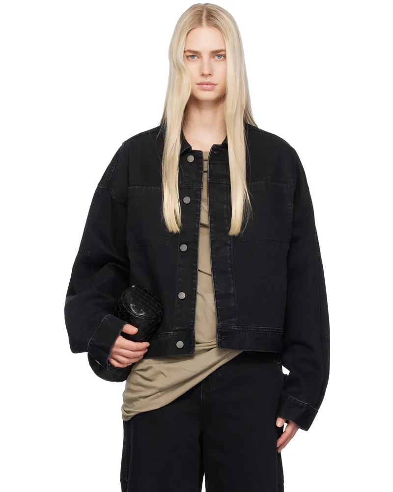Entire Studios Black Gem Denim Jacket Magnetite