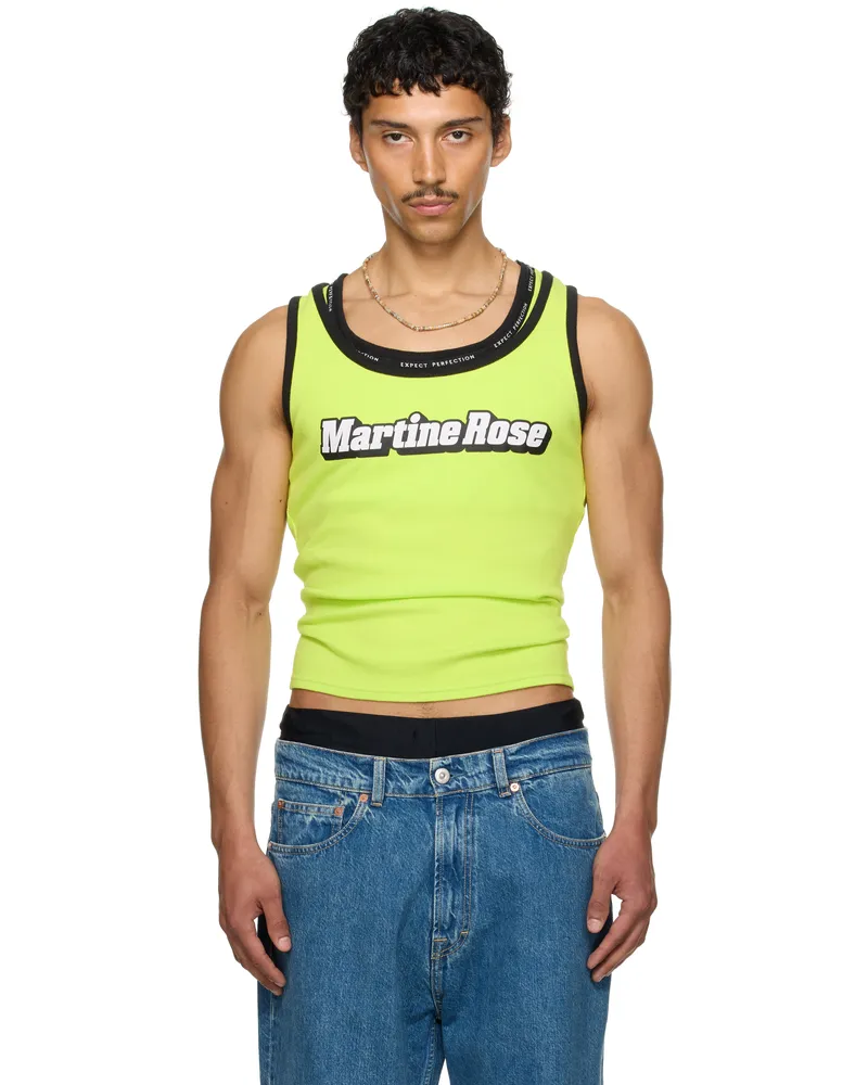 Martine Rose SSENSE Exclusive Green Folded Tank Top Grn