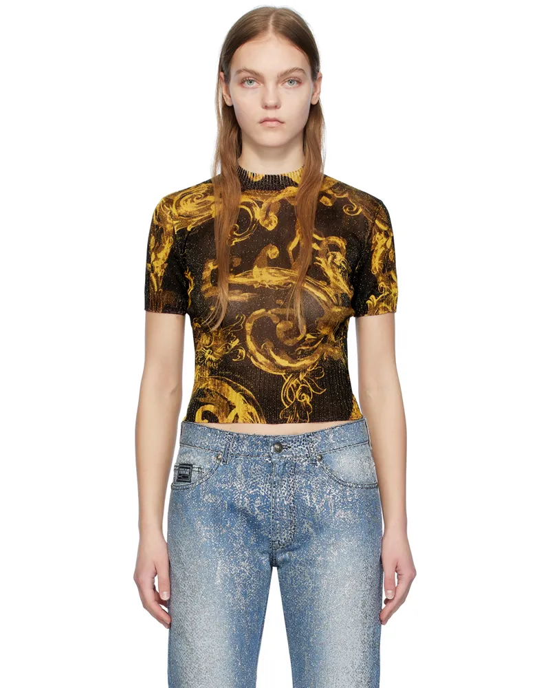 Versace Jeans Black Graphic T-Shirt Eg89