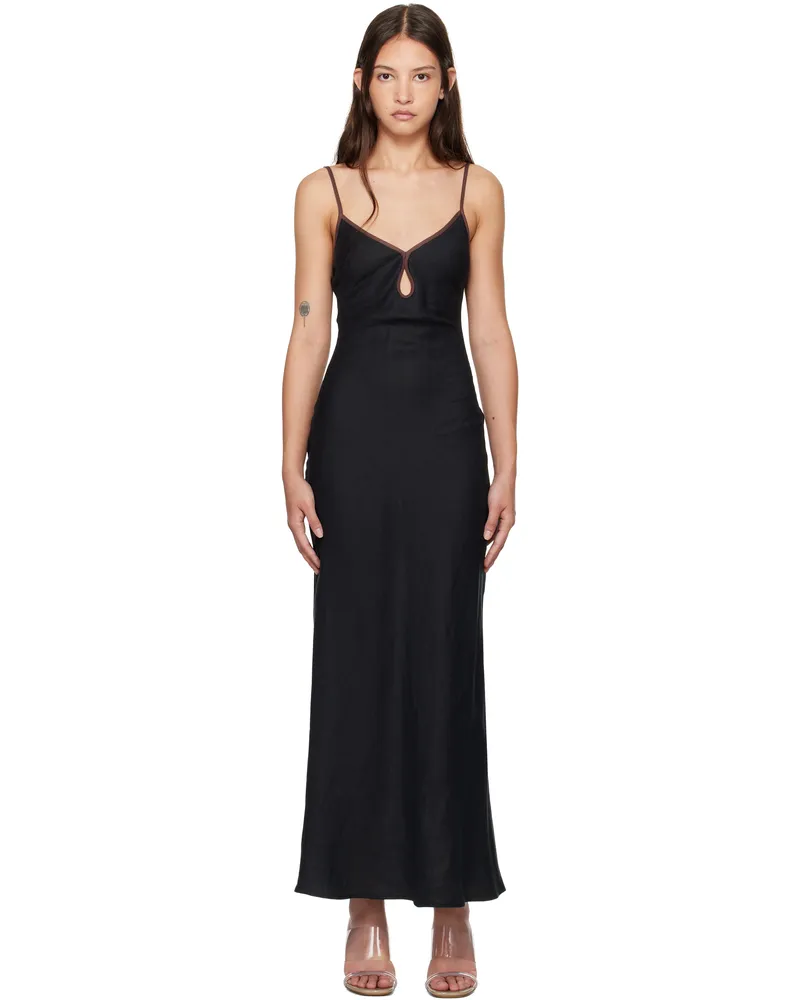 bec & bridge Black Ottilie Keyhole Maxi Dress Black