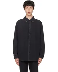 Rag & Bone Black Matthew Denim Shirt Washed