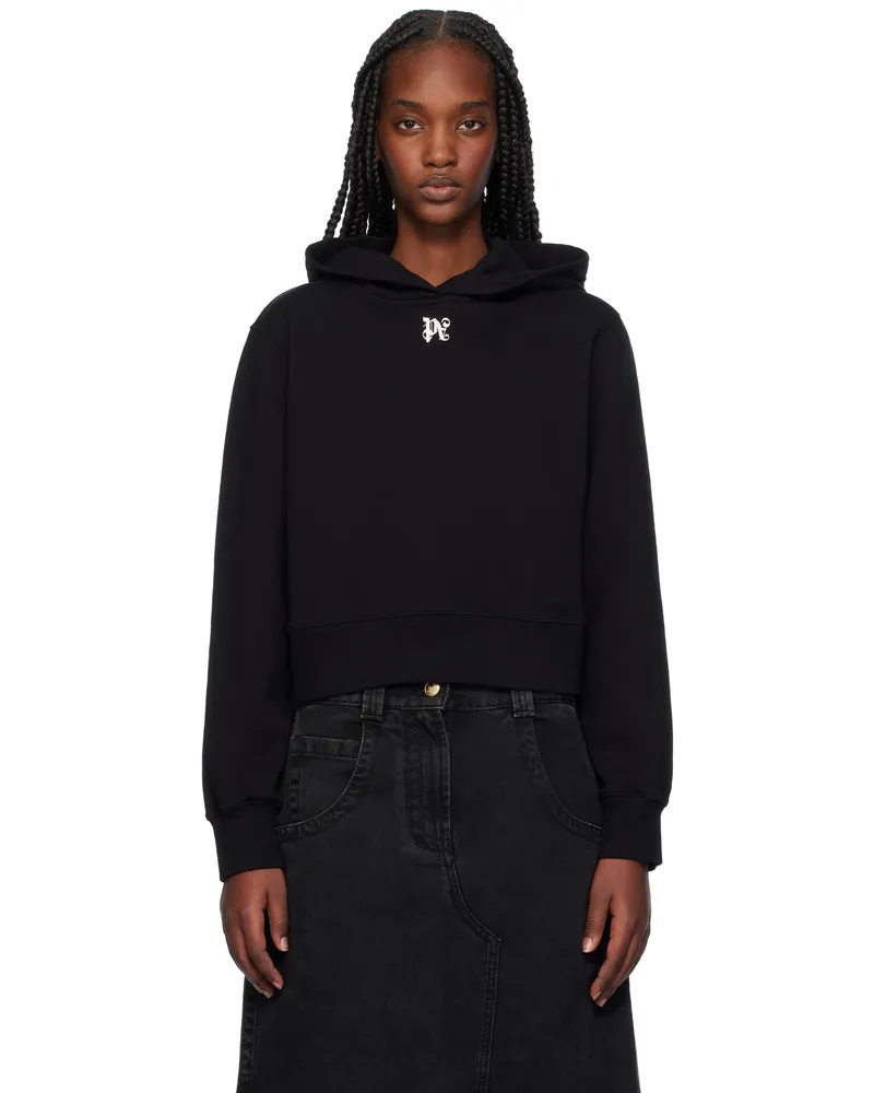Palm Angels Black Wings Pencil Hoodie Black