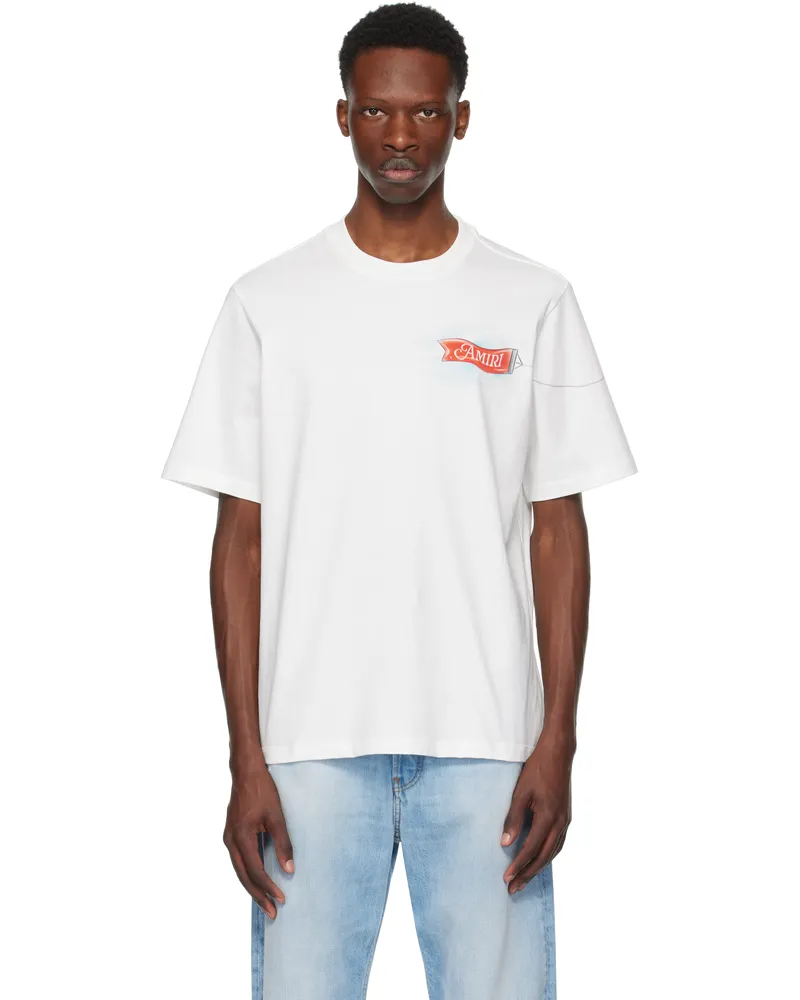 Amiri White 'AMIRI For the World' T-shirt Ivory