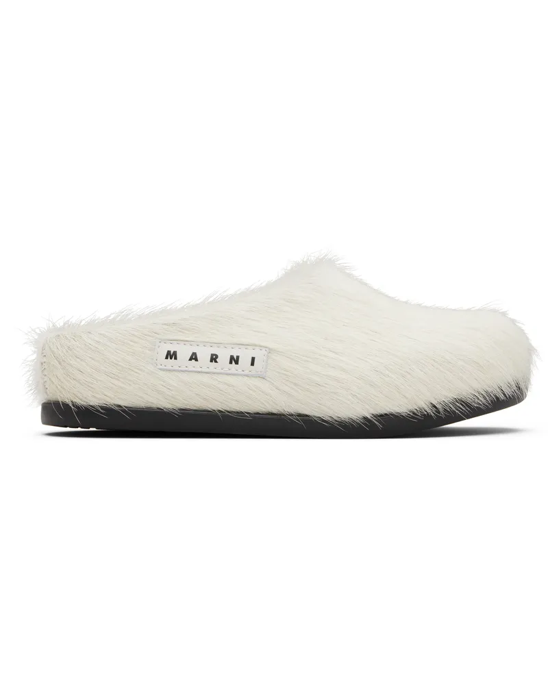 Marni Kids Off-White Logo Patch Mules Var