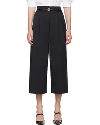 JUUN.J Black Double Waisted Trousers Black