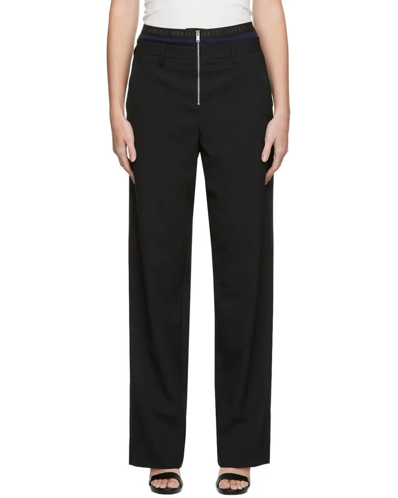 Dion Lee SSENSE EXCLUSIVE Black Layered Trousers Black