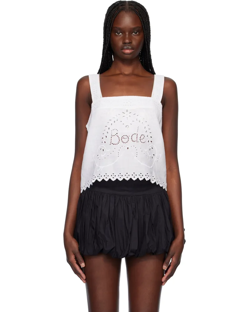 BODE White Belvoir Tank Top White