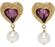 Gold & Purple Eden Love Clip-On Earrings