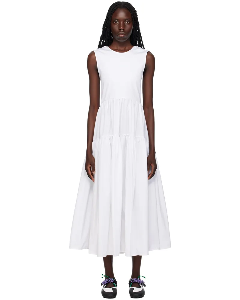 Cecilie Bahnsen White Ruth Midi Dress 1