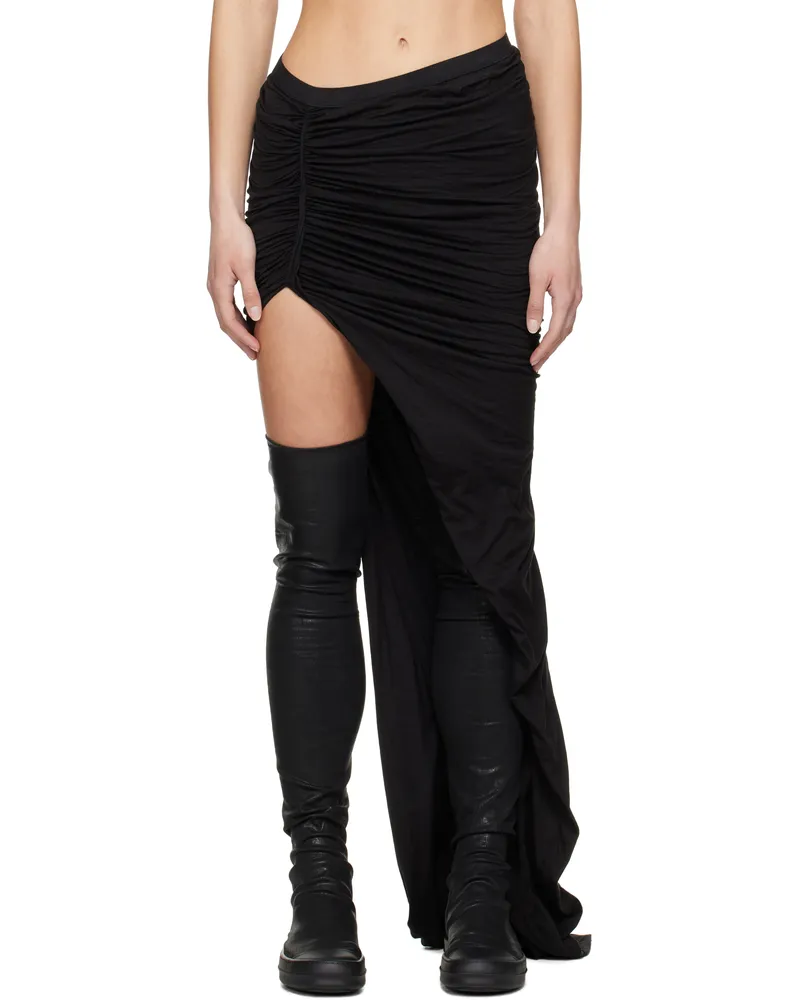 DRKSHDW by Rick Owens Black Hollywood Soft Edfu Long Maxi Skirt 09