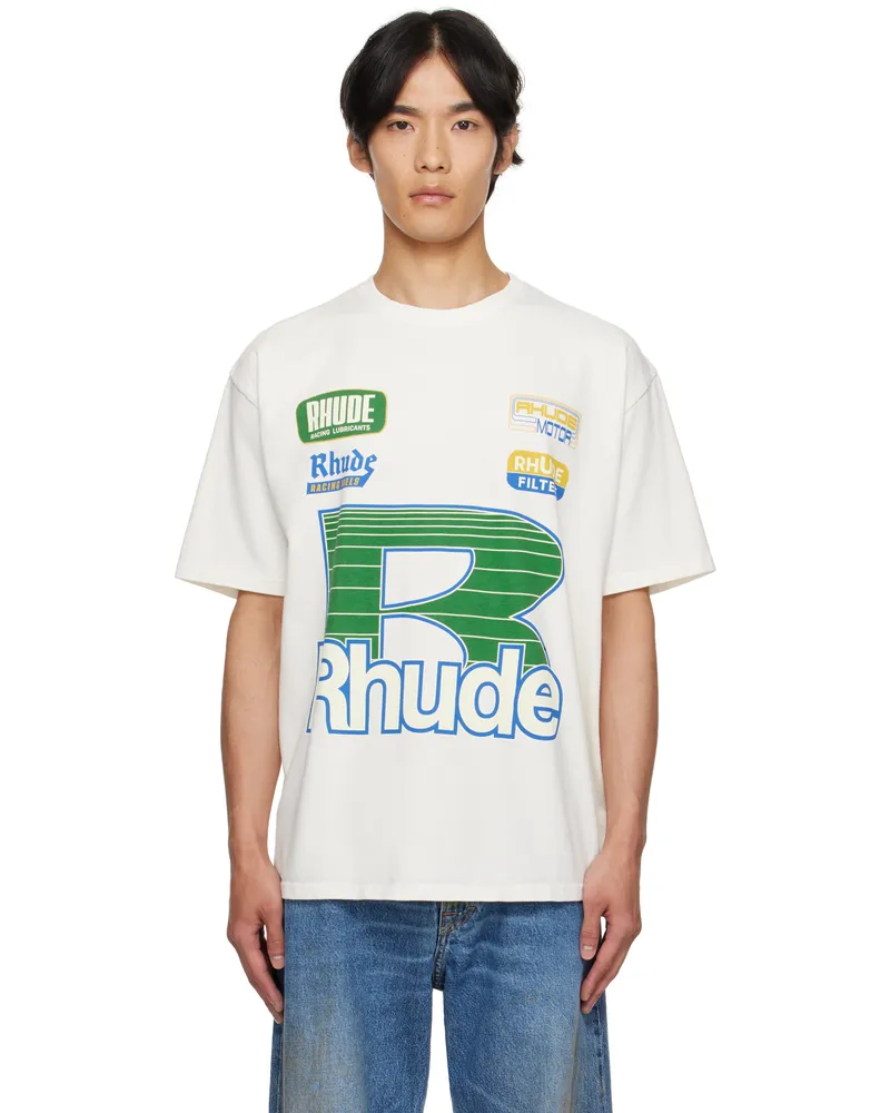 RHUDE Off-White Roadway Racing T-shirt Vintage