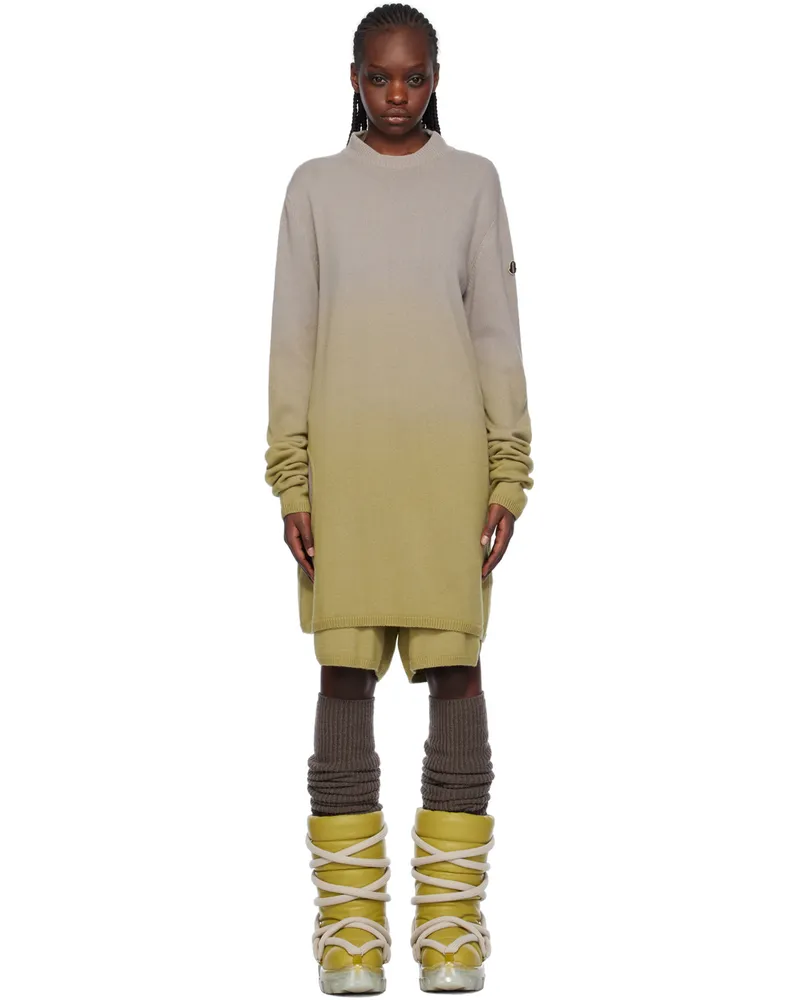Rick Owens Moncler + Rick Owens Taupe & Green Sweater D82
