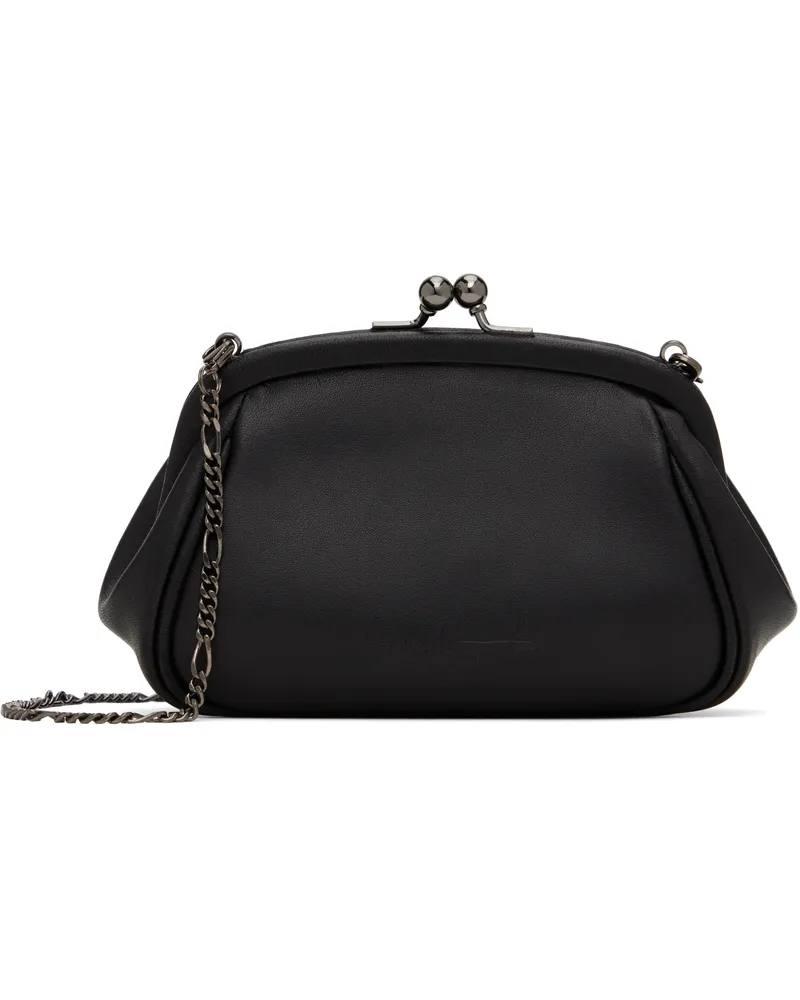 Yohji Yamamoto Black Double Clasp Bag 1