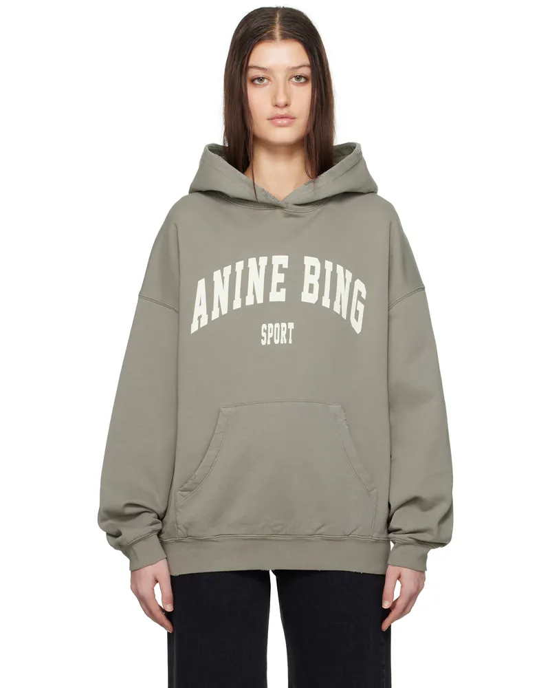 Anine Bing Gray Harvey Hoodie Green