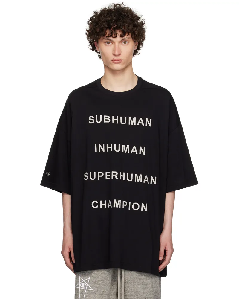 Rick Owens Black Champion Edition Tommy T-shirt 09