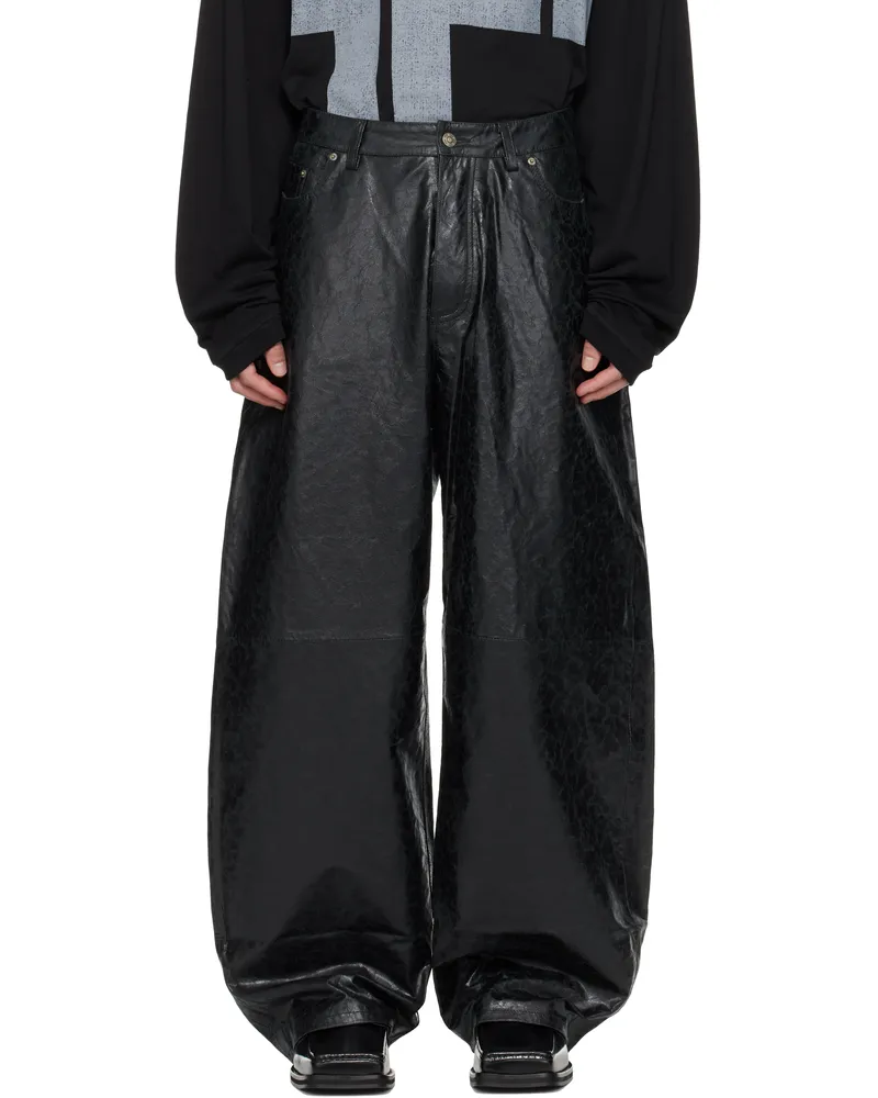 FourTwoFour on Fairfax Black 'Big Daddy' Leather Pants Black