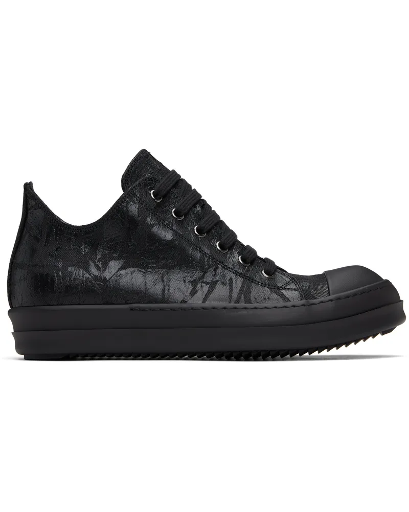 DRKSHDW by Rick Owens Black Hollywood Low Sneaks Sneakers 09all