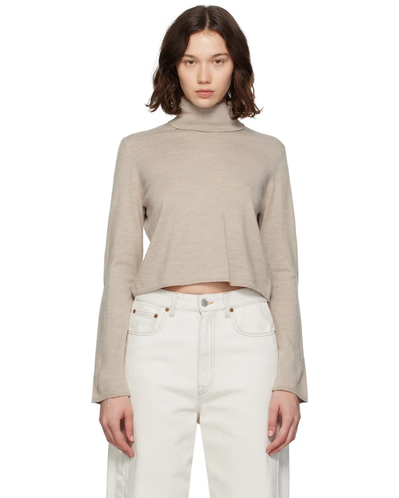 Maison Margiela Taupe Knitted Turtleneck 806m