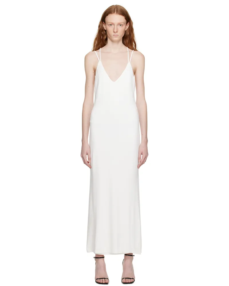 THIRD FORM Off-White Form Cross Back Midi Dress Off