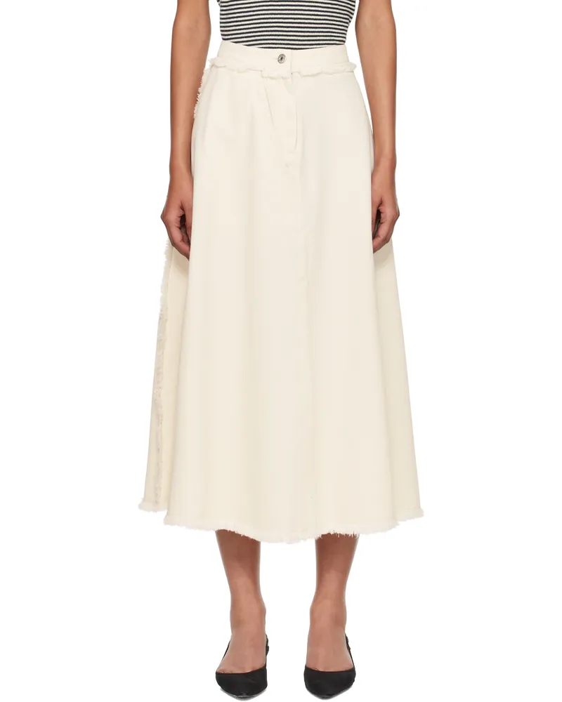 Max Mara Off-White Alvaro Midi Skirt 001