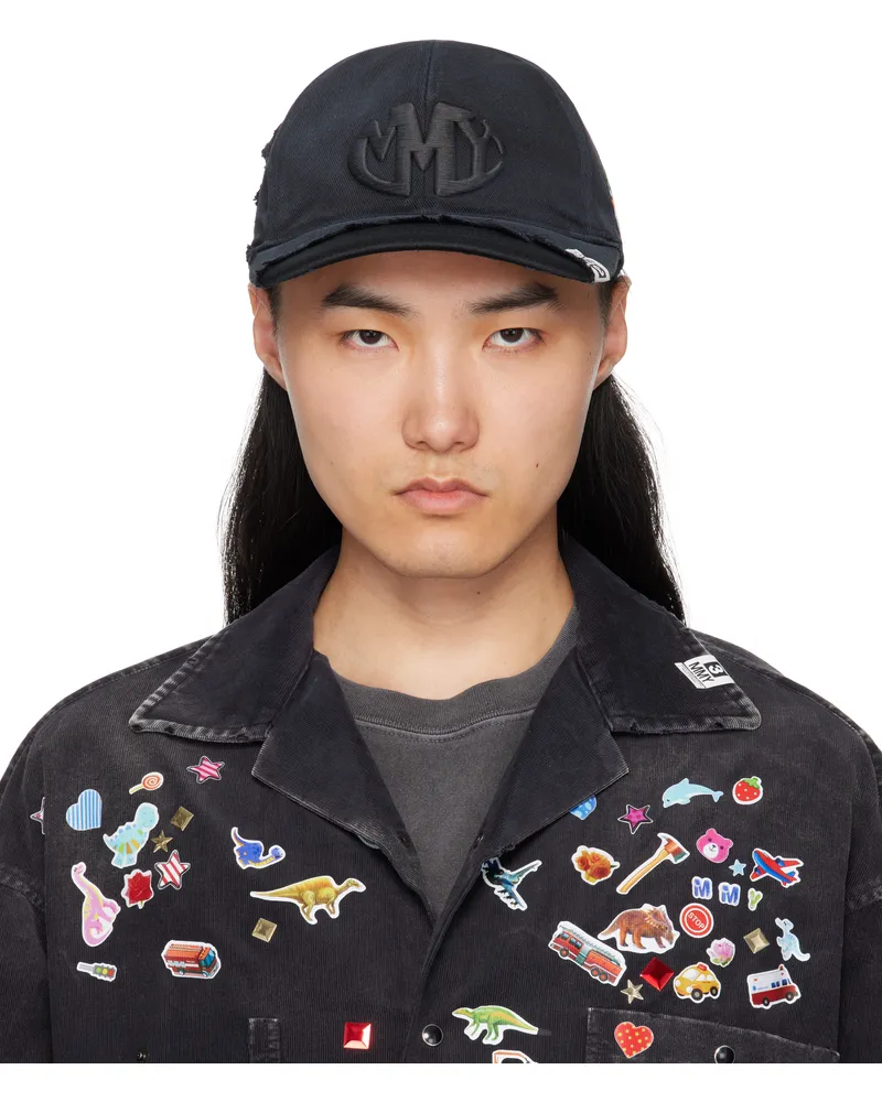 MIHARAYASUHIRO Black CA4LA Edition Crushed Detail Cap Black