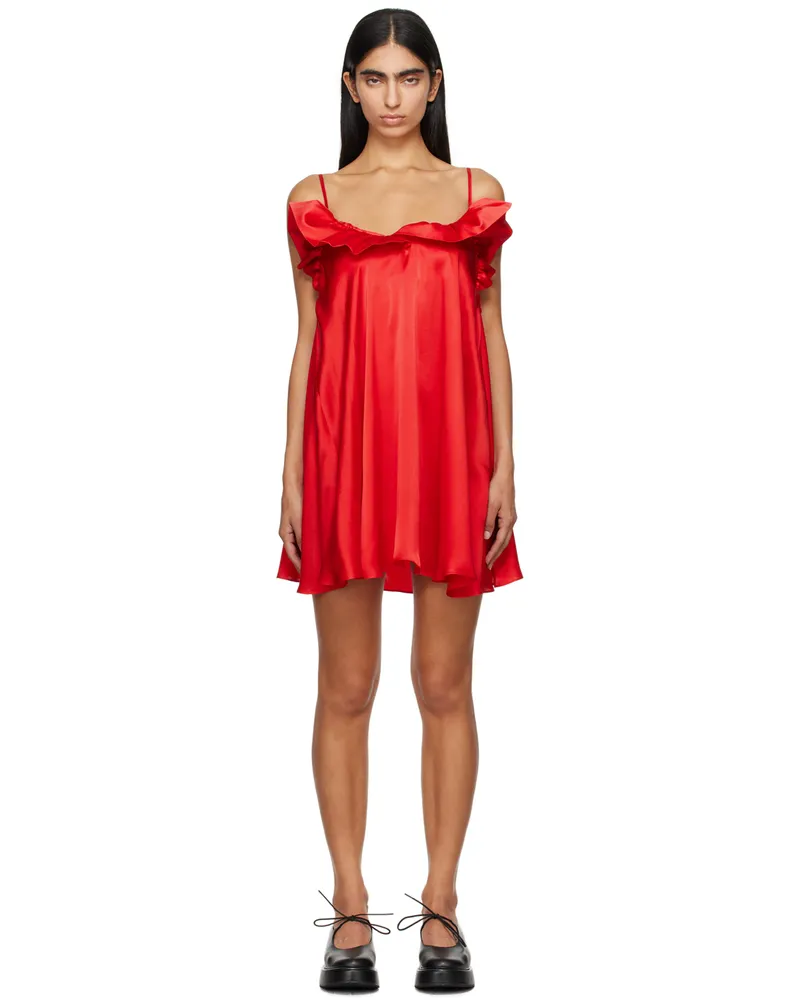 Kika Vargas Red Joan Minidress Red