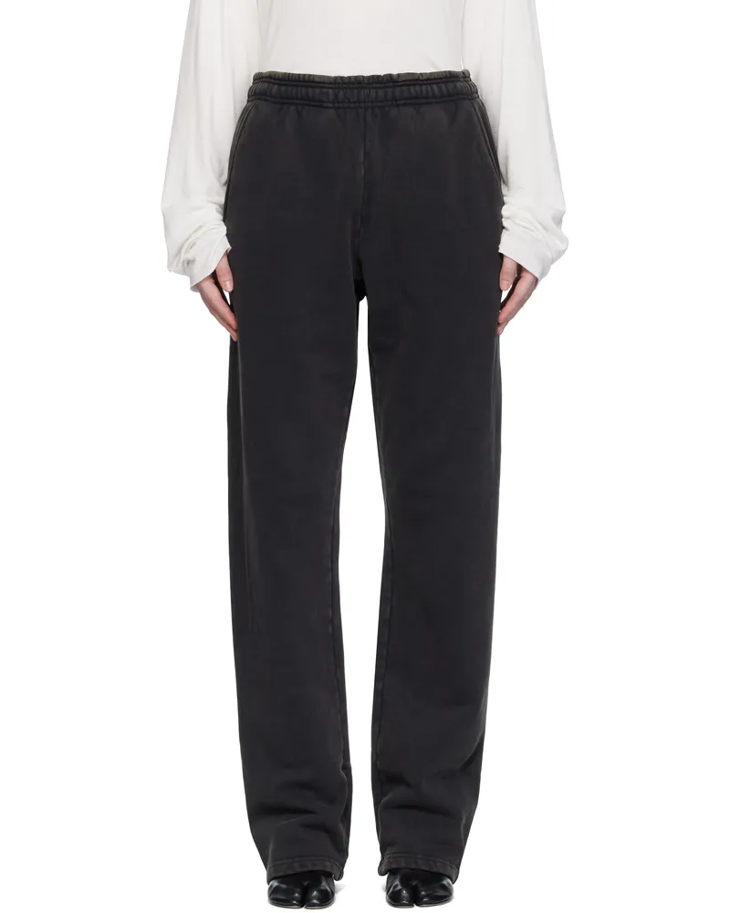 Entire Studios Black Straight-Leg Sweatpants Washedblack