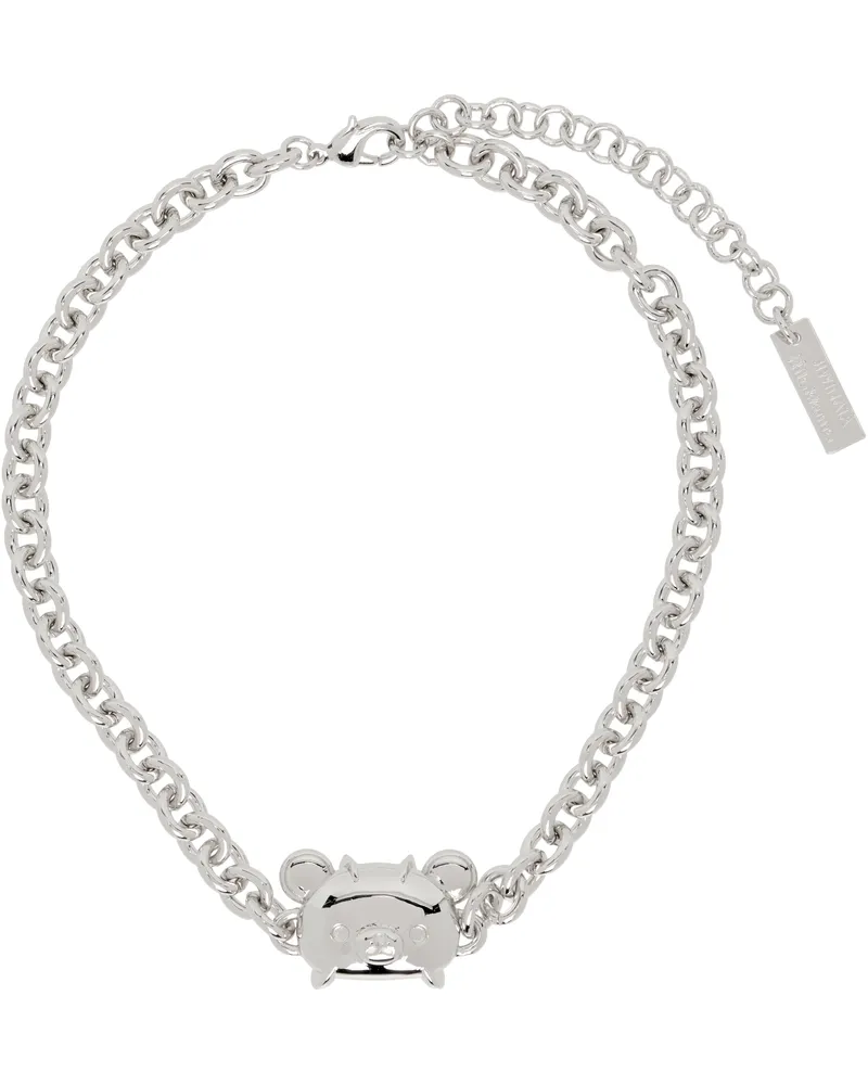 JIWINAIA Rilakkuma Edition Mounted Gem Choker Silver