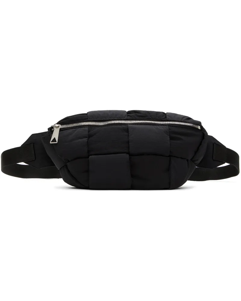 Bottega Veneta Black Cassette Bag 8803-black-silver