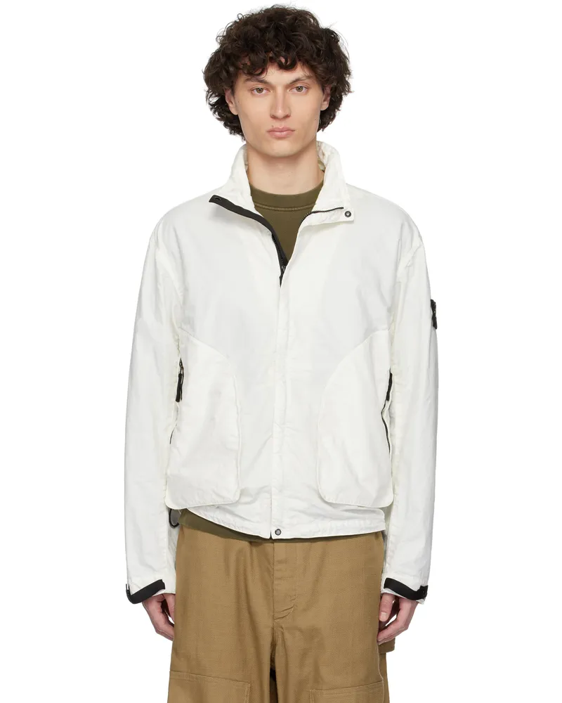 Stone Island Off-White Organic Look Nylon Panama-TC Jacket V0093