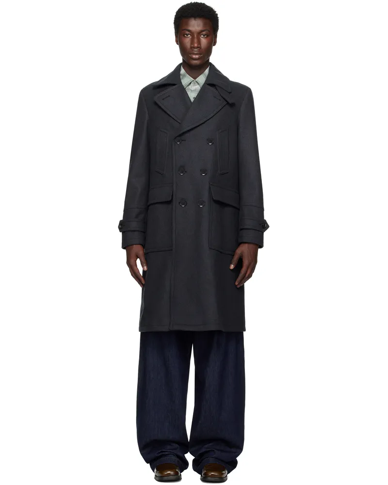 Belstaff Gray Milford Coat Charc