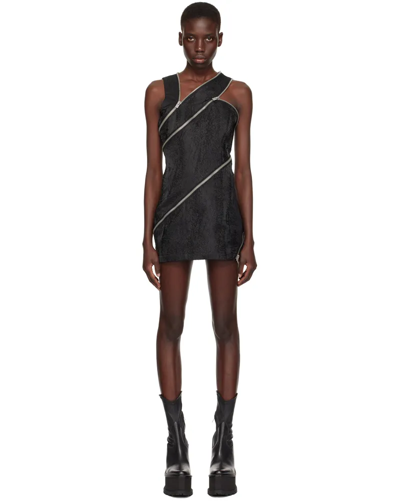 Heliot Emil Black Colpate Minidress Black