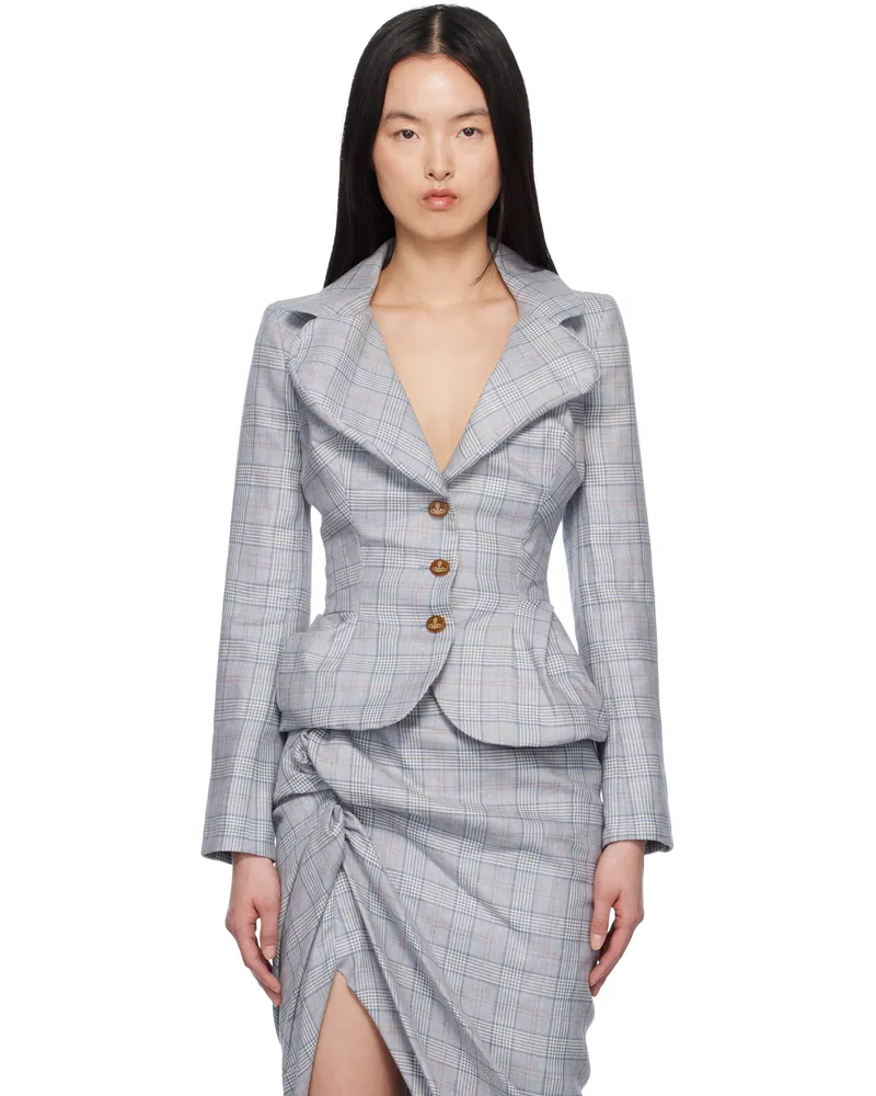 Vivienne Westwood Gray Drunken Blazer P410