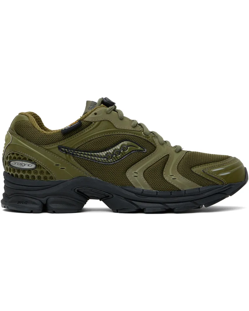 Saucony Khaki ProGrid Triumph 4 Gorpcore Sneakers Avocado